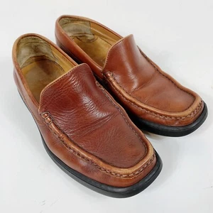 JOHNSTON & MURPHY Venetian Mens Loafers Sz 8M Mahogany Brown 201400 - Picture 1 of 11