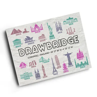 A3 PRINT - Drawbridge, Cornwall, England - World Landmarks • 12.07£