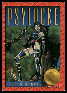 Tarjeta Marvel Psylocke P 24 1993 Toy Biz X-Men Serie 2 - Imagen 1 de 2