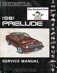 1981 Honda Prelude Shop Service Repair Maintenance Manual - Picture 1 of 2