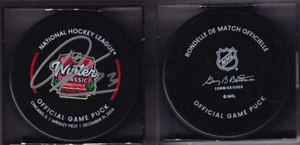 LUKAS REICHEL signed (CHICAGO BLACKHAWKS) 2024 WINTER CLASSIC official game puck - Picture 1 of 1