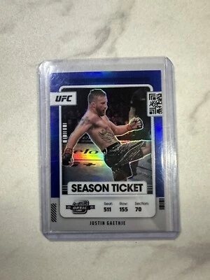 2022 Panini Chronicles UFC Contenders Optic Season Tick Blue Justin Gaethje /99 - Image 1 of 2