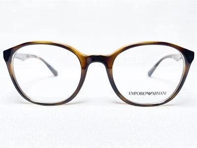 NUEVO Emporio Armani EA3079 5026 Mujer Dark Havana Monturas de Anteojos Redondas 49/19 Foto 1 de 4