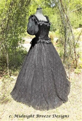 IN STOCK Gothic / Victorian / Steampunk / Alternative Wedding Dress Gown, Sz 10 - Image 1 of 4