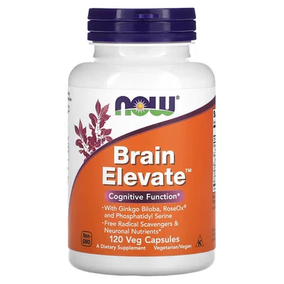 NOW Foods, Brain Elevate, 120 Kapseln, Ablaufdatum: 05/2027 - Bild 1 von 2
