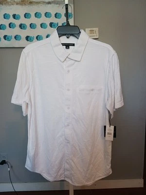 Camisa con botones de albaricoque Saks Fifth Avenue para hombre talla mediana  Foto 1 de 4