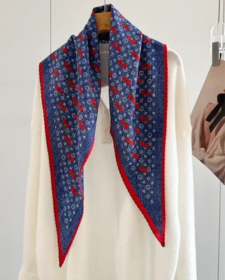 70% Cachemira 30% Seda Encaje Estampado Diamante 140X34cm Bufanda Mantón Bandana Nuevo Foto 1 de 4