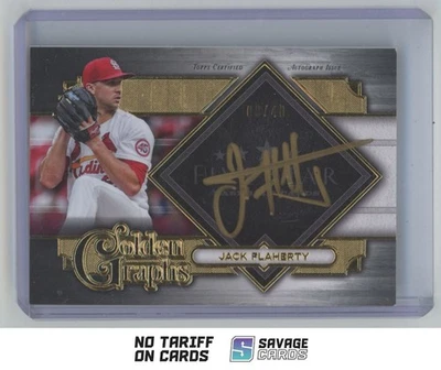 2022 Topps Golden Graphs Auto Five Stars Jack Flaherty /49 #GG-JF St. Louis - Image 1 of 3