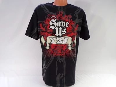 Camiseta De Colección WWE SAVE US Y2J Para Hombre L Negra con Dragones Rojos y Cadenas Algodón G25 Foto 1 de 4