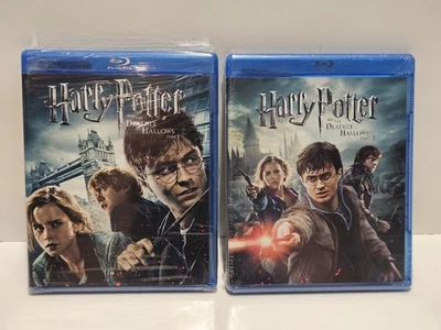 Harry Potter and the Deathly Hallows Part 1 & 2 Blu-Ray NEW Sealed - Image 1 of 4