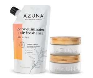 Azuna Gel Deodorante e Elimina Odori Kit 2 Stanze, Include (2) 8 oz. Vuoto... - Foto 1 di 4