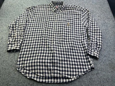 Vintage Chaps Ralph Lauren Shirt L Hong Kong Gingham Plaid Crest Logo USA - Image 1 of 4
