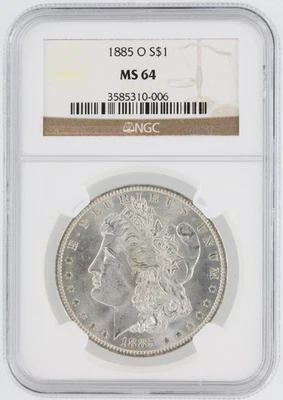 1885-O  Morgan Silver Dollar NGC MS64 S$1 New Orleans Minted No Reserve - Image 1 of 4