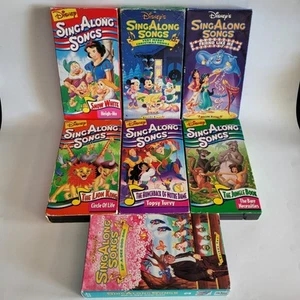 Disney Sing Along Songs VHS Lot of 7 Childrens Movies Music - Picture 1 of 14