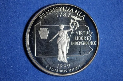 1999 S Silver Proof Pennyslvania State Quarter #M24568 - Image 1 of 2