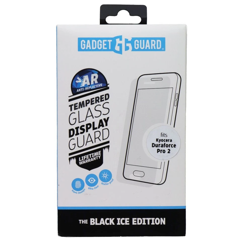 Protector de gadget Black Ice Edition vidrio templado para Kyocera Duraforce Pro 2 Foto 1 de 2