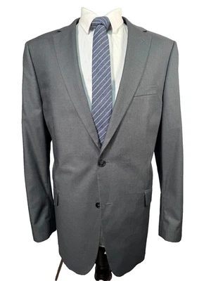 APT. 9 Mens Gray ATHLETIC FIT 2-Button NOTCH LAPEL Blazer Sport Coat Jacket 46R - Image 1 of 4