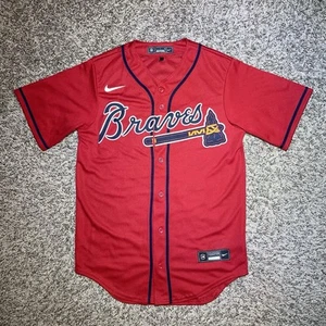 Nike Atlanta Braves Red Alternate Jersey Men’s Size Small Blank Back NEW NWOT - Picture 1 of 8