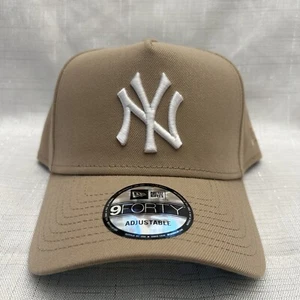 Cream New York Yankees Subway Series Adjustable 9Forty A-Frame New Era Cap Hat - Picture 1 of 5