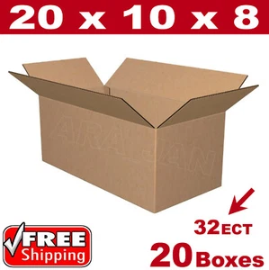 20 - 20x10x8 Cardboard Boxes Mailing Packing Shipping Box Corrugated Carton - Picture 1 of 1