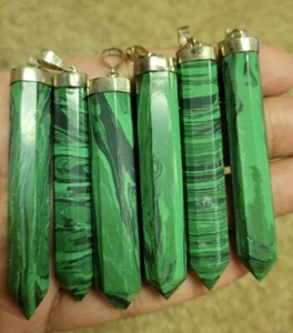 Beautiful Green Malachite Pendant - Picture 1 of 7
