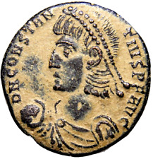 Exceptional Detail Constantius II Æ Centenionalis Captives SMHB Roman Coin wCOA