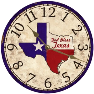Texas Clock- God Bless Texas - Picture 1 of 4