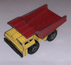 Vintage 1989 Diecast Matchbox Dump Tipper Truck Red and Yellow - Picture 1 of 10
