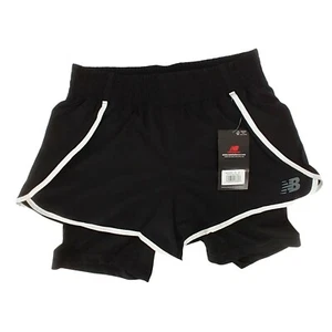 New Balance Women's Sport 2-in-1 Shorts Extra Small Black WS01832X NEW - Picture 1 of 6