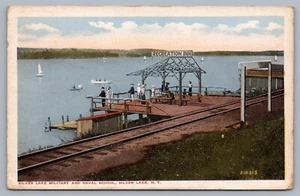 Tarjeta postal K2 de Silver Lake Military & Naval School Silver Lake NY Wyoming County - Imagen 1 de 3