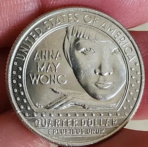 Anna May Wong 2022 D Quarter Error "In Cod We Trust" Error - Picture 1 of 6