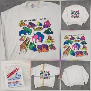 VTG 80s Animal Sex Positions Mens XL USA Made Crewneck Sweatshirt Funny Joke - Picture 1 of 16