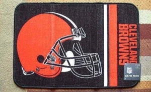 Alfombra Cleveland Browns 20x30 baño dormitorio hombre cueva cocina naranja casco nuevo con etiquetas - Imagen 1 de 4