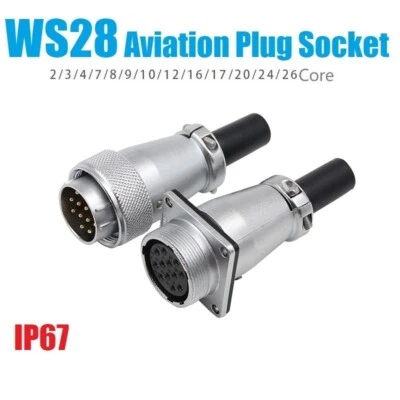 WS28 26pin TQ plug+ZQF square docking socket aviation plug industrial connection - Image 1 of 4