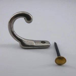 Raffhaken in silberfarben aus Metall mit Stahlnagel - Bild 1 von 4