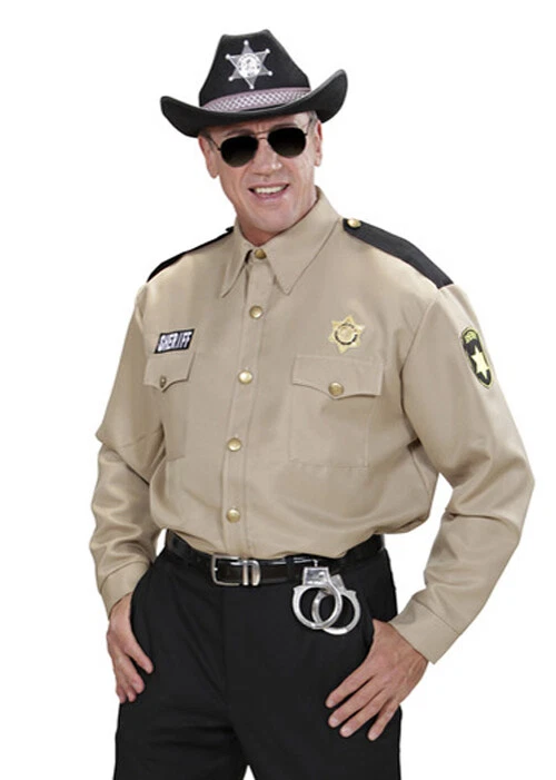 WIDMANN Adult Mens Brown Sheriff Cop Shirt