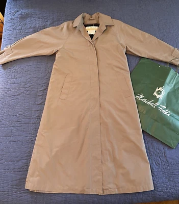Impermeable Vintage Marshall Fields Damas Beige Talla 10 con Forro de Franela  Foto 1 de 4