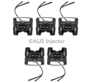 Set of 5 Fuel Injector Pigtails fit Bosch EV1 Jetronic AUDI FORD VOLVO [EV1F-5] - Picture 1 of 3