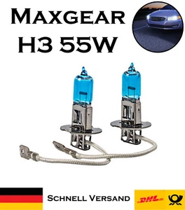 2x Maxgear H3 55W 12V 78-0087 Super Weiß Ersatz Scheinwerfer Halogen Lampe - Picture 1 of 6