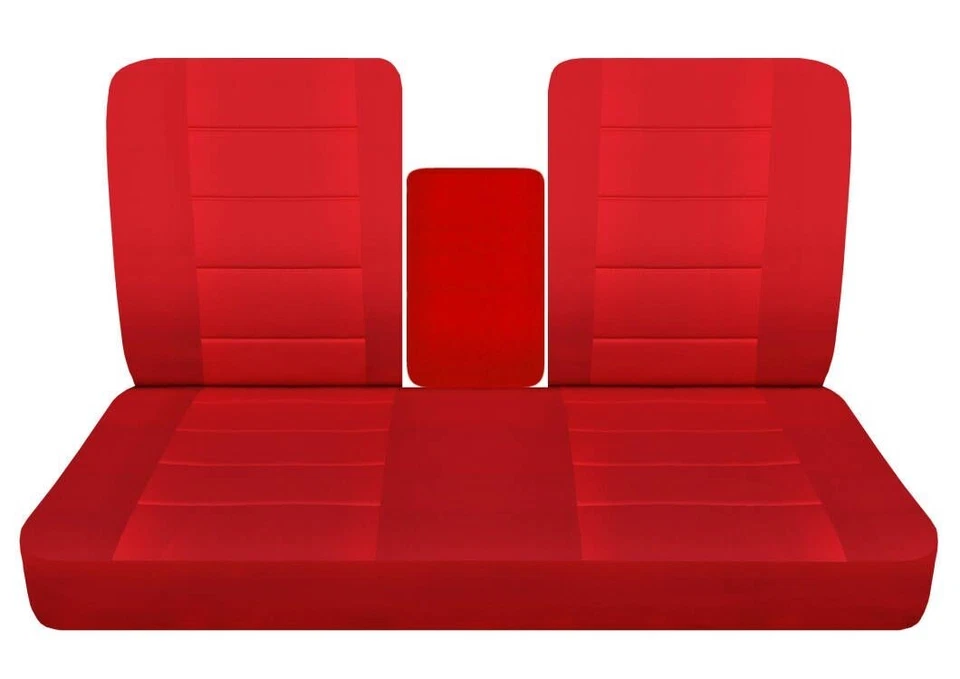 Se adapta a Cadillac Deville 1964 convertible cubiertas de asiento delanteras rojo CTTON Foto 1 de 1