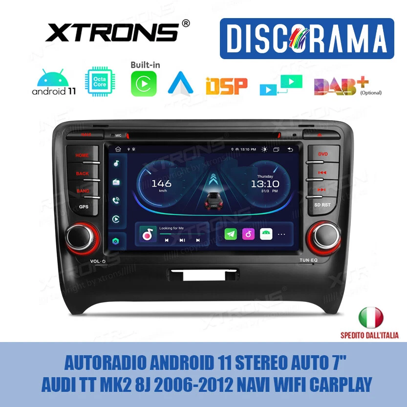 AUTORADIO ANDROID 11 STEREO AUTO 7" AUDI TT MK2 8J 2006-2012 NAVI WIFI CARPLAY - Immagine 1 di 4