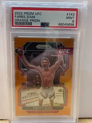 Fares Ziam 2022 Panini UFC Prizm Rookie  Orange /99 PSA 9 - Image 1 of 2