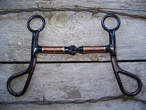 Broca - Broca Colt de acero negro con barras envolventes de snaffle y cobre - Imagen 1 de 3