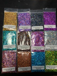 Holographic IRREGULAR SMALL Mylar Sheet Random Cut Size Flakes for nail decorati - Picture 1 of 12