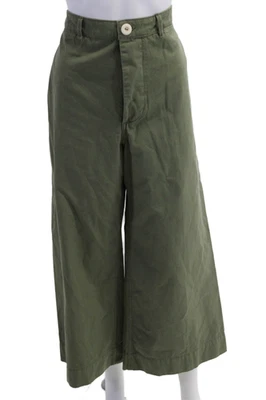 Pilcro and the Letterpress Anthropologie Women Cropped Pants Green Size 32 - Image 1 of 4