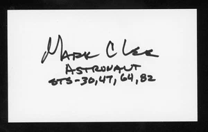 Mark C. Lee NASA Space Shuttle Astronaut Signed 3x5 Index Card E28533 - Picture 1 of 1