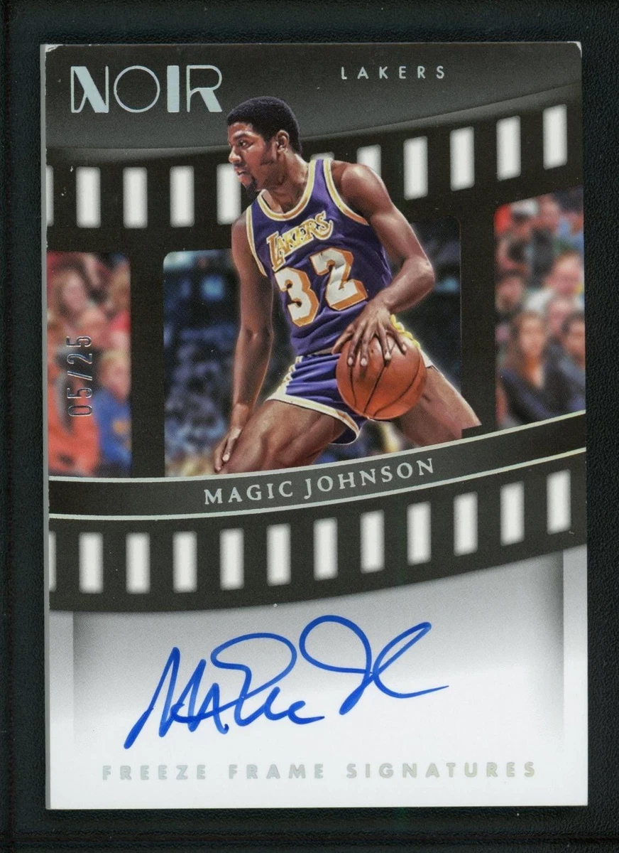 Panini Magic Johnson Basketball Autographed Sports Trading Cards