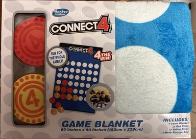 Hasbro Connect 4 Family Game Blanket 60 x 90" discs & storage bag - Image 1 of 4