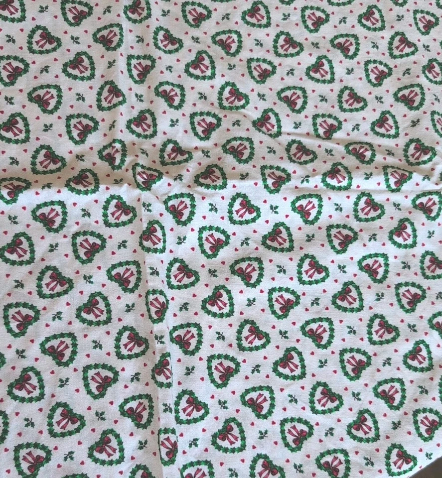 Vintage Sewing Fabric VIP Cranston Christmas  3/4 yd x 43 Wide Pre Shrunk - Image 1 of 4