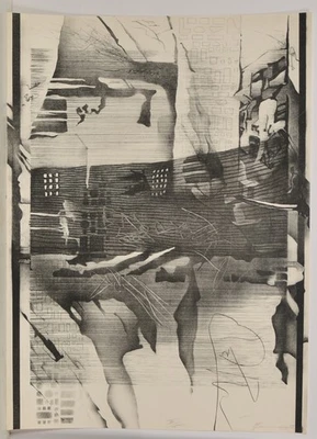 Jörg Sonntag /signiert/Lithografie /Belegexemplar d. Druckers Roland Ehrhardt - Bild 1 von 3